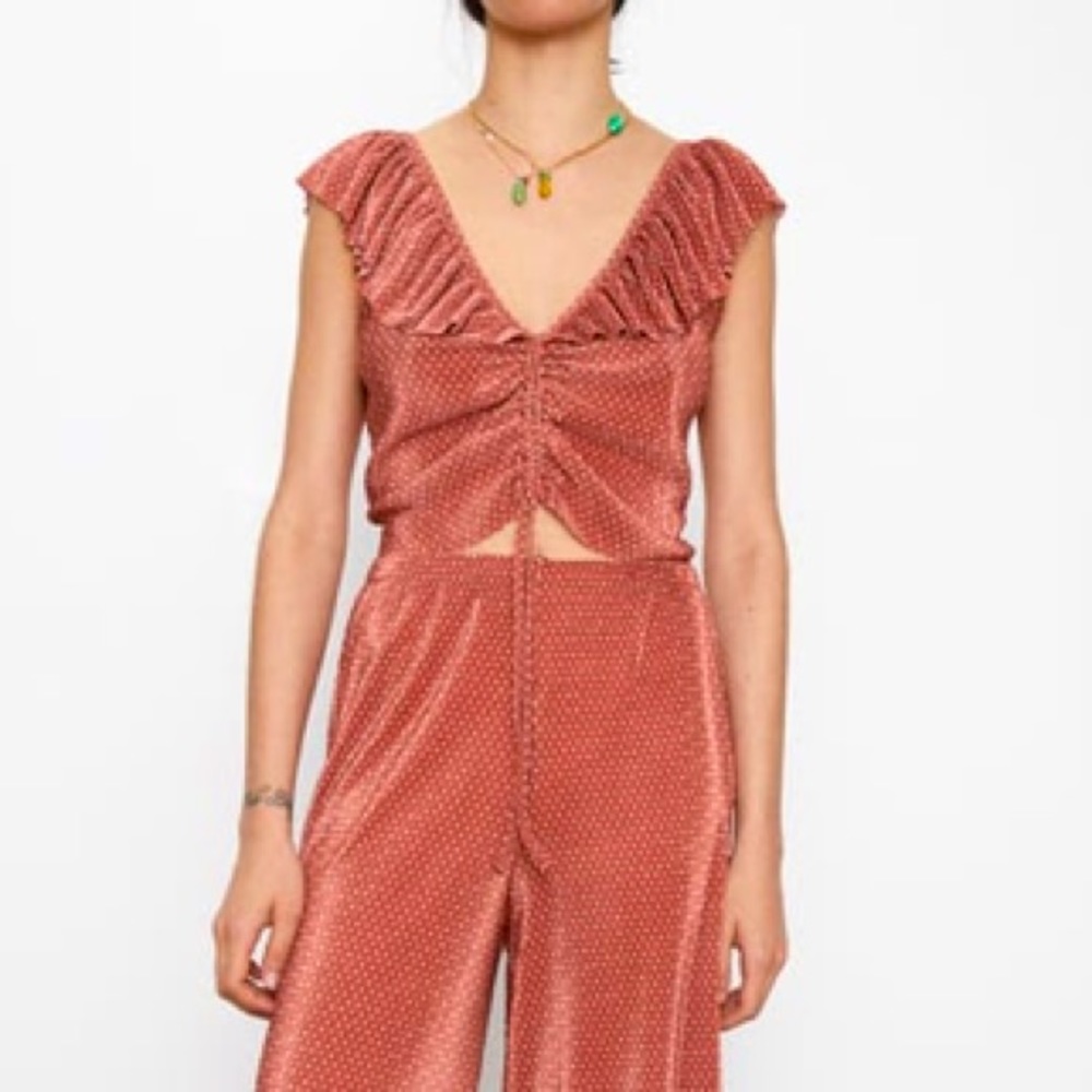 Pleated Ruffle Top